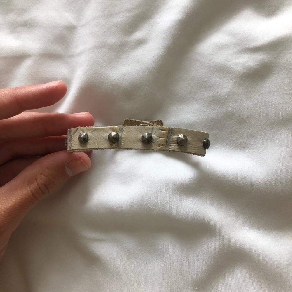 Beige Alligator Skin Bracelet